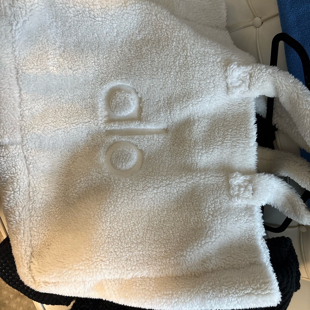 ALO Yoga White Sherpa Tote
